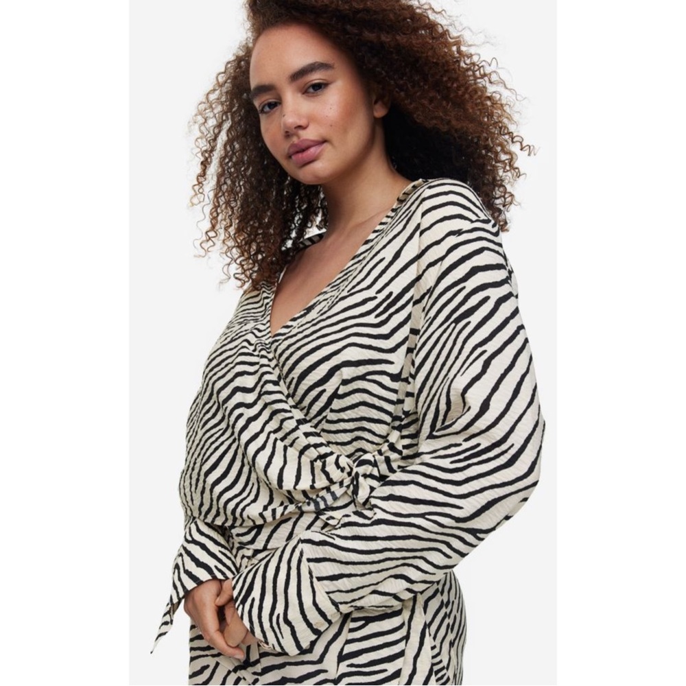H&M ~ Wrapover Crop Blouse (NWT)